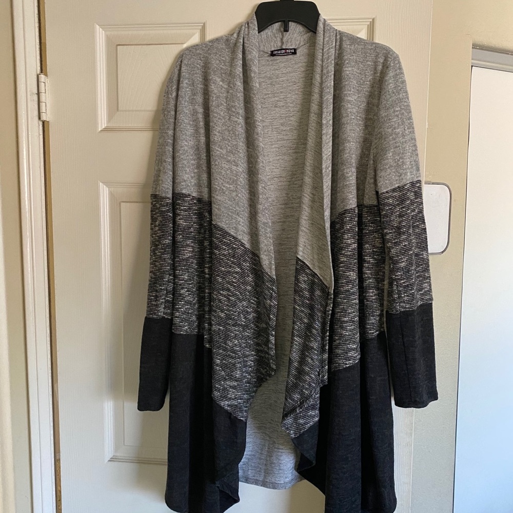 Hi Low Fashion Nova XL Gray Cardigan